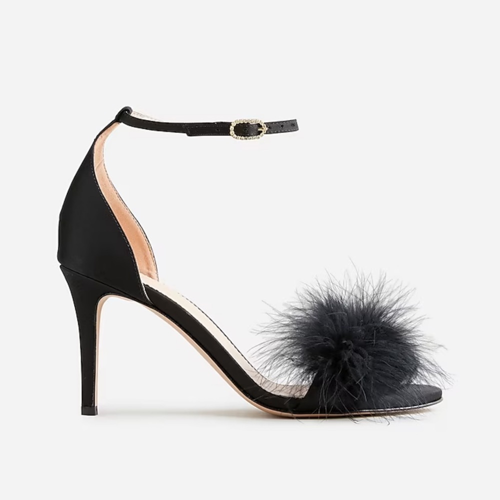⭐️STUNNING!⭐️ J.Crew Collection Rylie feather-strap heels - Picture 2 of 5